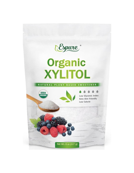 Xilitol Orgánico 226.8g - Edulcorante Natural Keto USDA