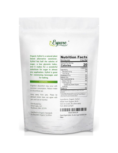 Xilitol Orgánico 226.8g - Edulcorante Natural Keto USDA