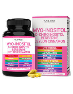 Suplemento Myo-Inositol y D-Chiro Inositol Dorado Nutrition 90 Cápsulas