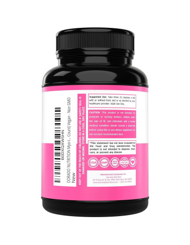 Suplemento Myo-Inositol y D-Chiro Inositol Dorado Nutrition 90 Cápsulas