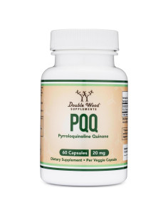 Suplemento PQQ 20mg Double Wood - 60 Cápsulas Veganas