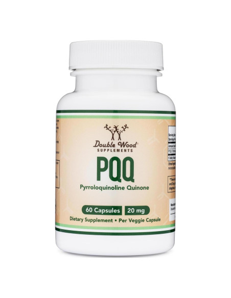 Suplemento PQQ 20mg Double Wood - 60 Cápsulas Veganas