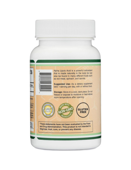 Ácido Lipoico 600mg Double Wood - 60 Cápsulas Antioxidante