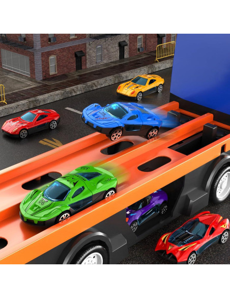 Camión de Transporte con 24 Coches de Metal - Juguete 78 cm