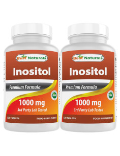 Inositol 1000 mg Mejores Naturales 120 Tabletas Sin OGM