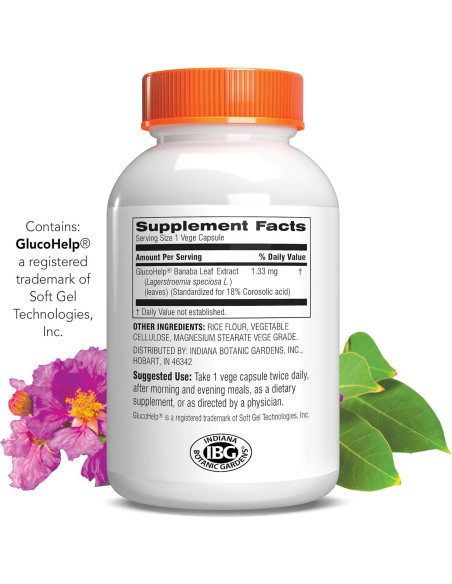 Extracto de Hoja de Banaba Botanic Choice 60 Cápsulas Vegetarianas