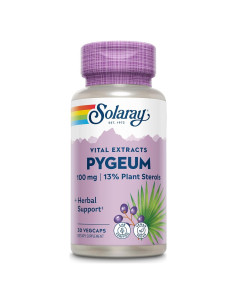 Extracto de Pygeum Solaray 100mg - Soporte Próstata Vegano 30 Caps