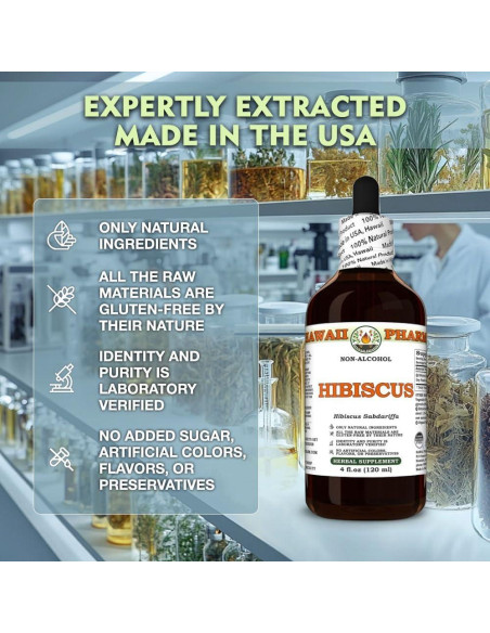 Extracto de Hibisco Sin Alcohol Hawaii Pharm 59 ml Antioxidante