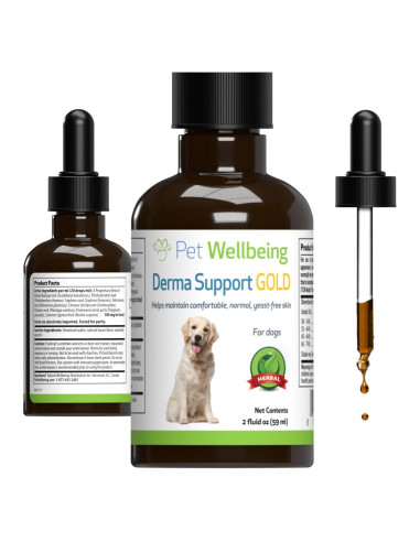Suplemento Herbal Pet Wellbeing Derma Support Gold 59 ml