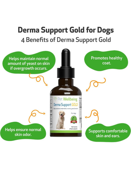 Suplemento Herbal Pet Wellbeing Derma Support Gold 59 ml
