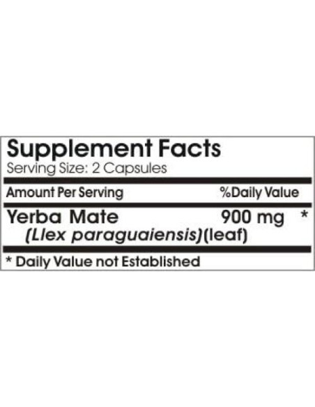 Yerba Mate 900mg PureControl 180 Cápsulas Naturales