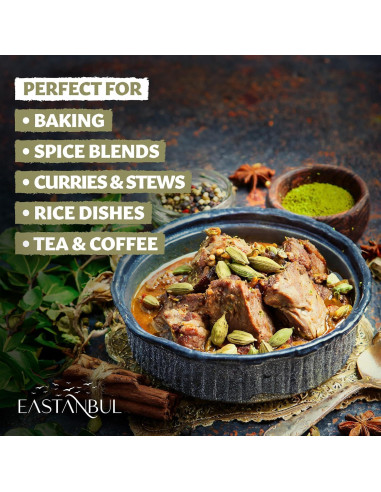 Vainas de Cardamomo Verde Eastanbul 60g 100% Natural Vegano