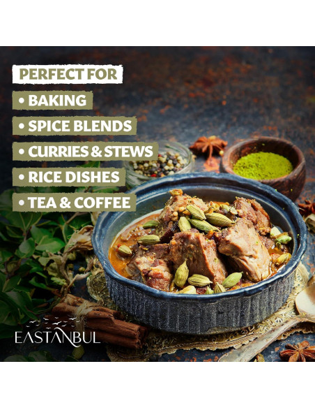 Vainas de Cardamomo Verde Eastanbul 60g 100% Natural Vegano