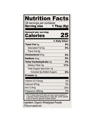 Polvo de pasto de trigo orgánico Anthony's 227 g sin gluten