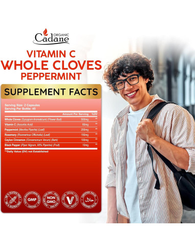 Suplemento Herbal Cadane 6 en 1 - 90 Cápsulas Veganas