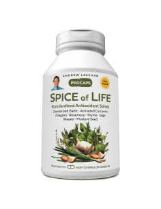 ANDREW LESSMAN Especia de la Vida 60 Cápsulas - Ajo, Cúrcuma, Orégano y Más