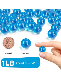 Canicas de Vidrio Azul Claro FUTUREPLUSX 1.5 Tazas Decorativas 2