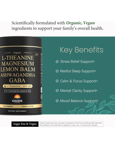 Gomitas de L-Theanine 400mg OASIS FORCE - Relajación y Sueño