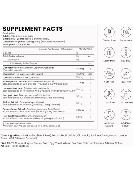 Gomitas de L-Theanine 400mg OASIS FORCE - Relajación y Sueño