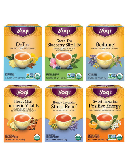Paquete de Variedad de Tés Orgánicos Yogi - 96 Bolsitas