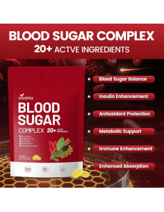 Suplemento VivoNu Complejo de Azúcar en Sangre 240 Cápsulas 2