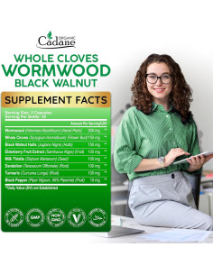 Cápsulas Digestivas Herbal Organic Cadane | 90 Unidades | No OGM, Vegano 2