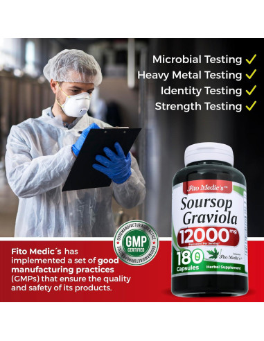 Cápsulas de Guanábana FITO MEDIC'S Lab 180 unidades 12000 mg