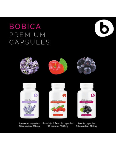Cápsulas de Lavanda Orgánica Bobica - 90 Veganas para Relajación