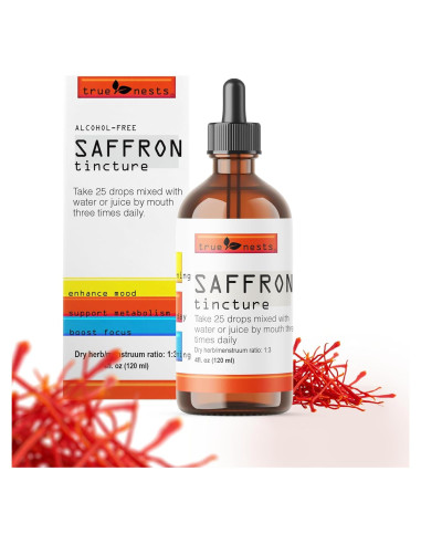 Tintura de Azafrán Orgánico True Nests 118 ml - Suplemento Herbal