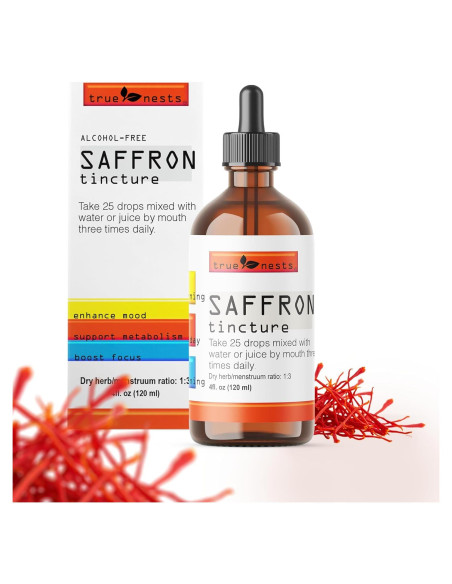 Tintura de Azafrán Orgánico True Nests 118 ml - Suplemento Herbal