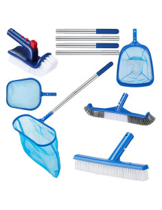 Kit de Limpieza de Piscina FillTouch con 7 Piezas y Polo Ajustable