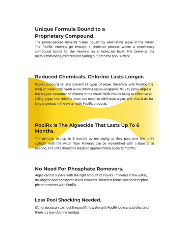Algaecida para piscina PoolRx 101066 6 meses 20k-30k galones