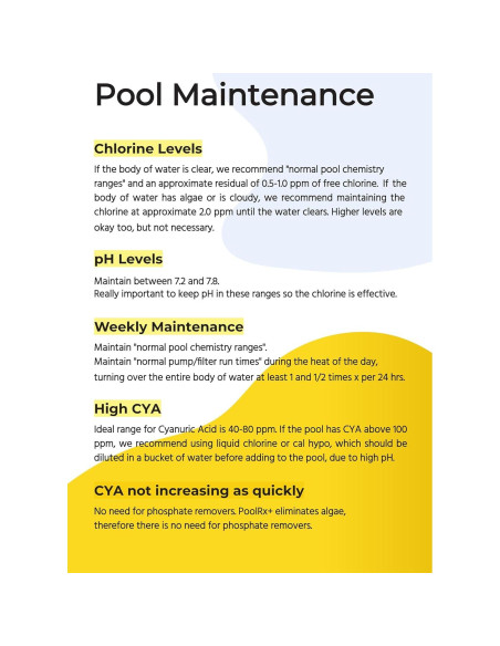 Algaecida para piscina PoolRx 101066 6 meses 20k-30k galones