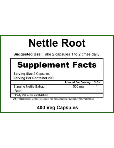 Extracto de Raíz de Ortiga GreenPacks 400 Cápsulas 500mg