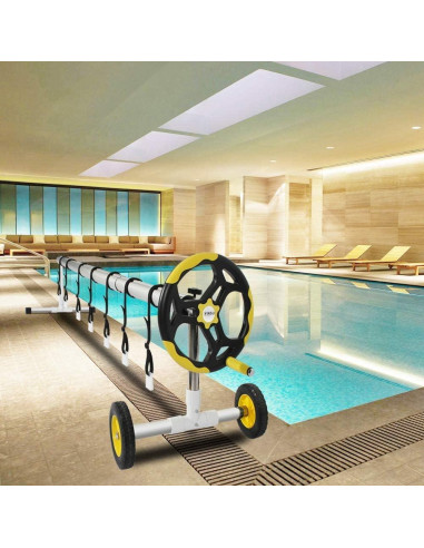 Carrete de Cubierta de Piscina VINGLI 14 Pies Aluminio Inground