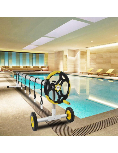 Carrete de Cubierta de Piscina VINGLI 14 Pies Aluminio Inground