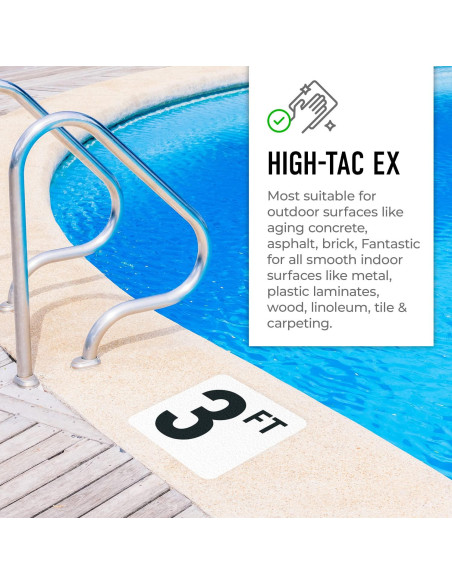 Marcador de Profundidad de Piscina Sigo Signs 15x15 cm Antideslizante