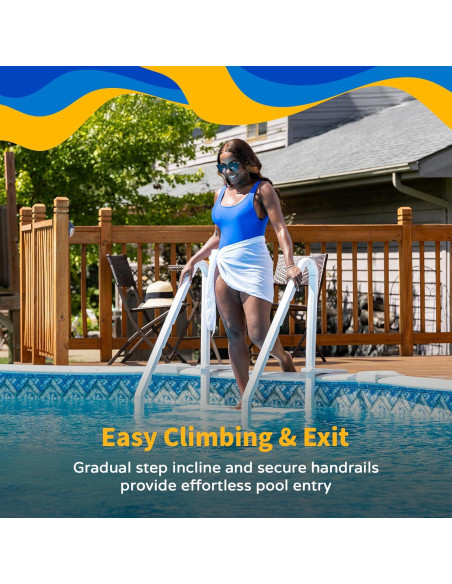Escalera de Piscina Blue Wave NE113 para Piscinas Sobre Suelo