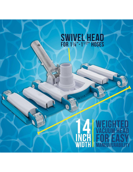 Cabezal de Vacío Manual 35.56 cm Suministro de Piscina EE. UU.