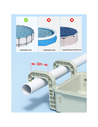 2 Canastas de Almacenamiento para Piscina Elevada SummerBuddy