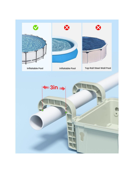 2 Canastas de Almacenamiento para Piscina Elevada SummerBuddy