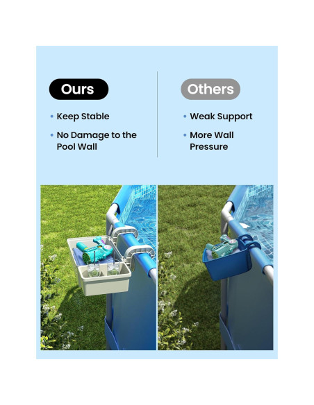 2 Canastas de Almacenamiento para Piscina Elevada SummerBuddy