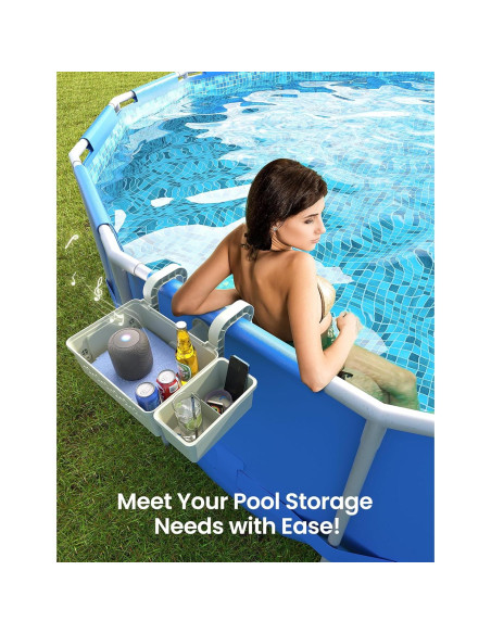2 Canastas de Almacenamiento para Piscina Elevada SummerBuddy