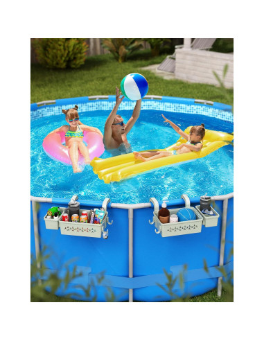 2 Canastas de Almacenamiento para Piscina Elevada SummerBuddy