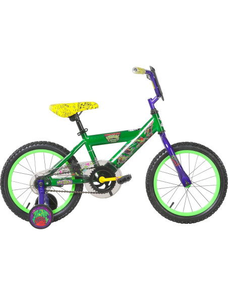 Bicicleta Infantil Dynacraft Tortugas Ninja 16" Verde Oscuro