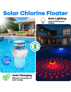 Flotador de Cloro LanSuper con Luz Marquee 2025 - Ajustable 2