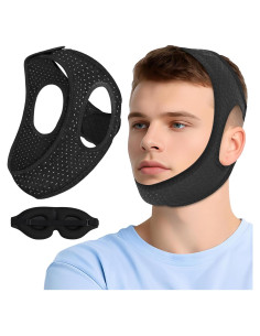 Correa para Barbilla Anti Ronquidos AIR BLOW Ajustable con Máscara