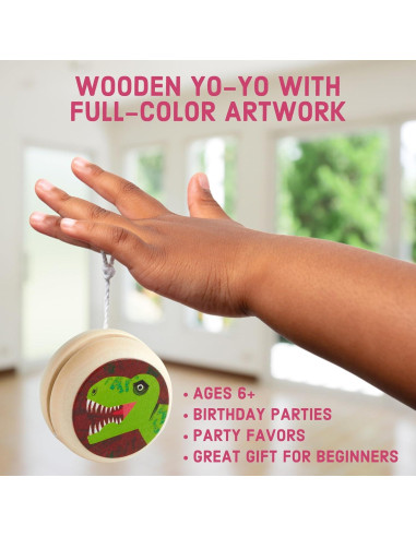 Yo-Yo de Madera Mudpuppy T-Rex para Niños a Partir de 6 Años