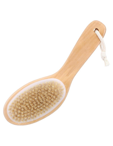 Cepillo Exfoliante Corporal Sibba con Mango Corto y Cerdas de Jabalí