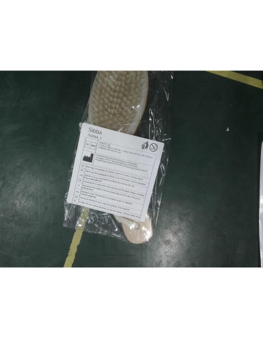 Cepillo Exfoliante Corporal Sibba con Mango Corto y Cerdas de Jabalí